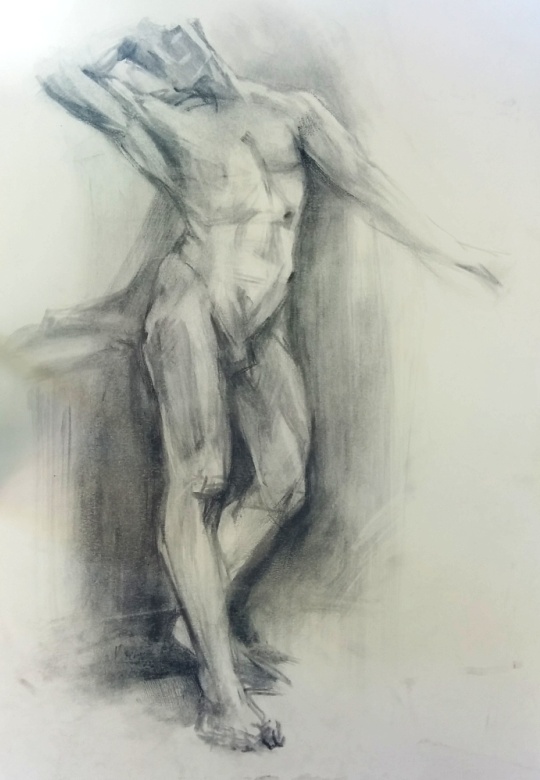 Gestural graphite figure study