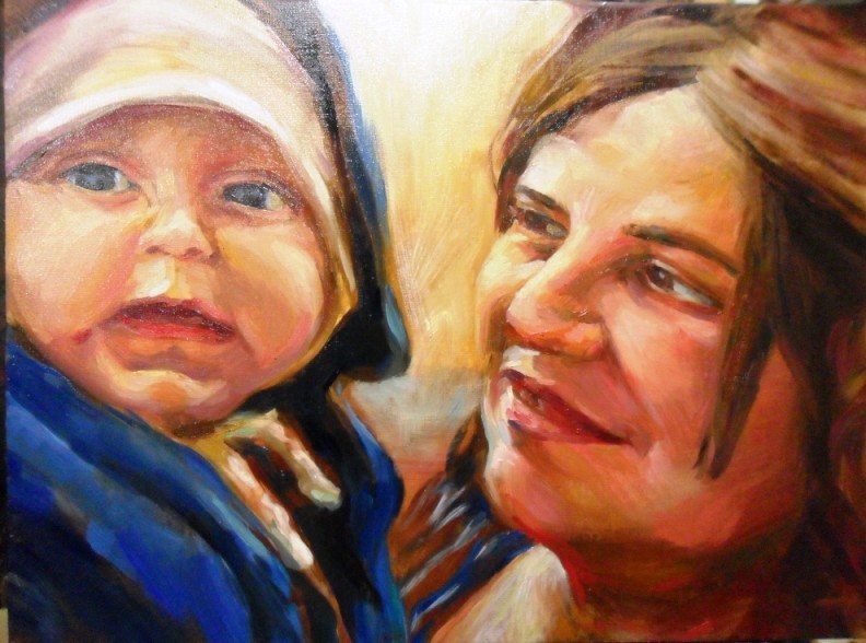 Oil portrait titled Mari Luca
