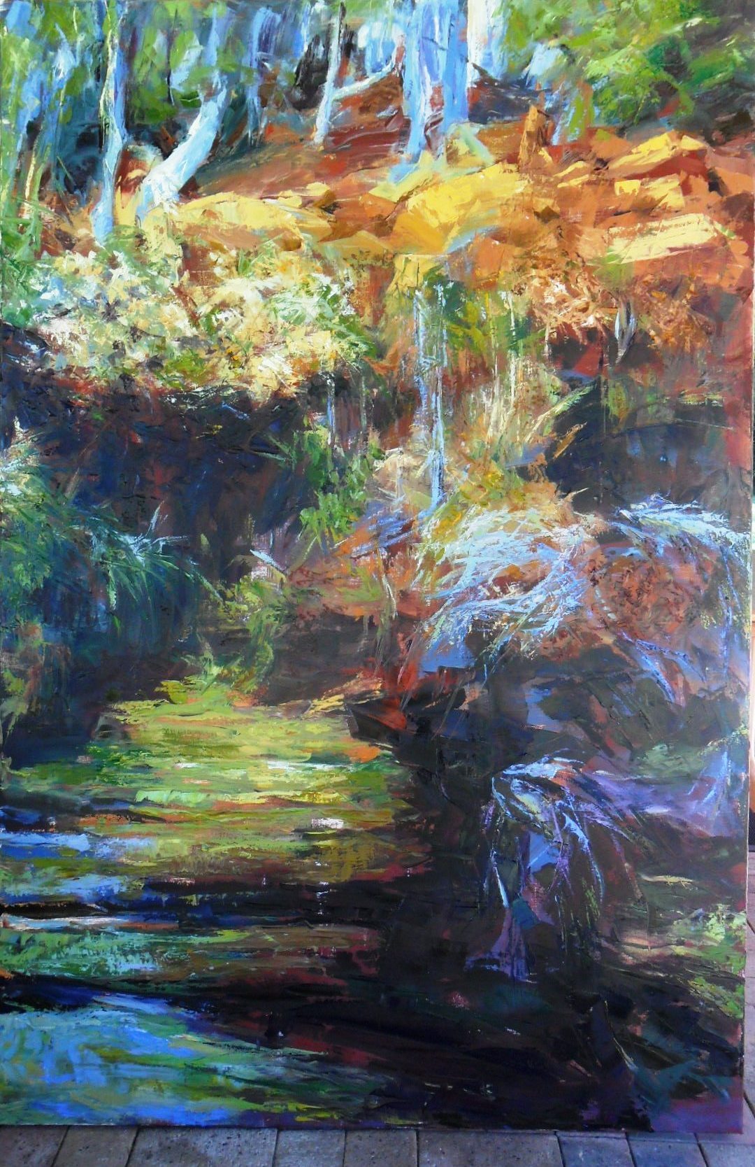 Tasmanian landscape in oils